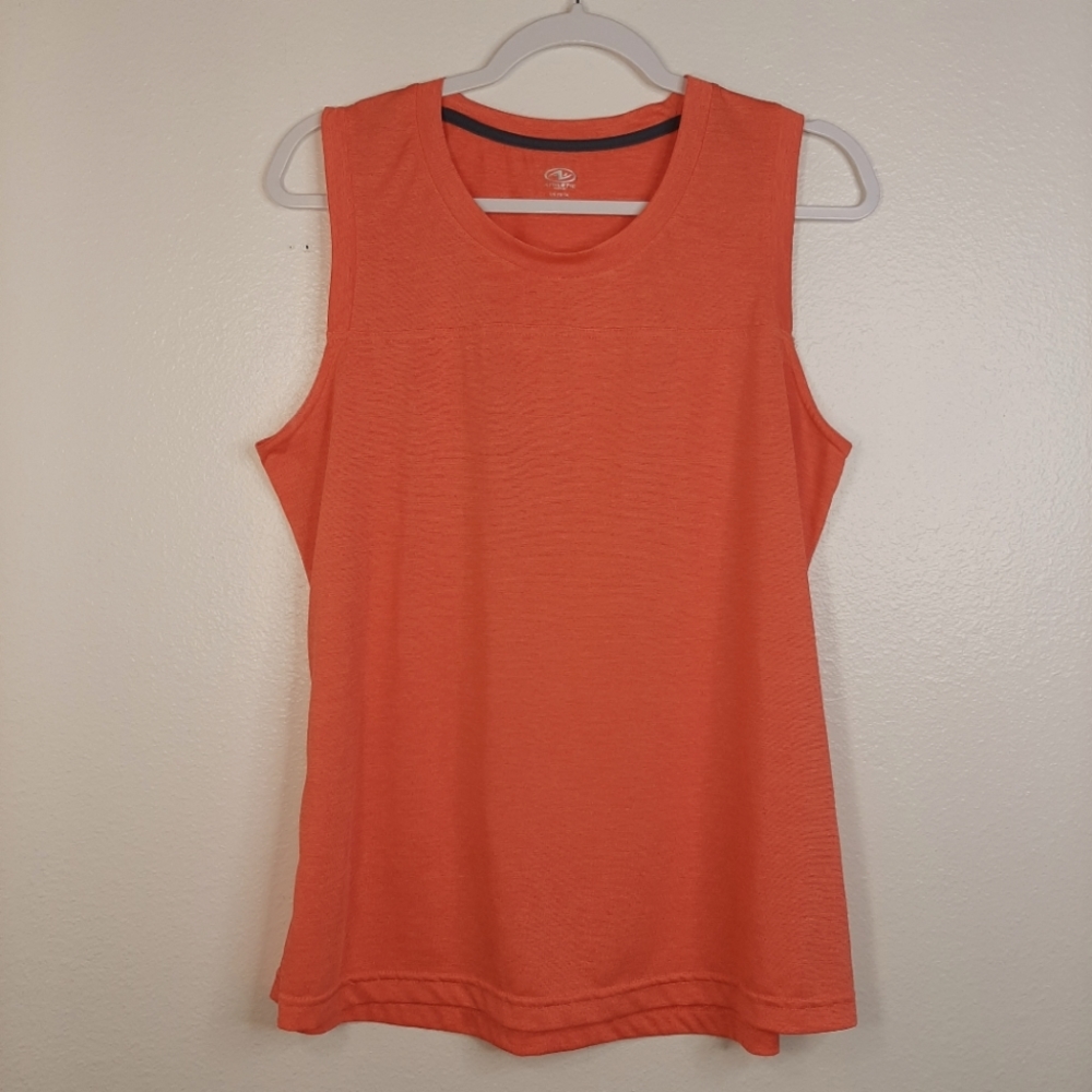 Athletic Works light orange scoop neck sleeveless Tank size Large (12-14)